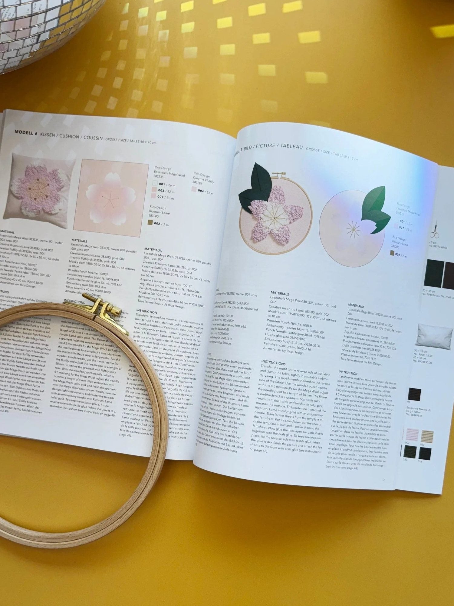 Rico Sakura Punch Needle book no. 5, open spread