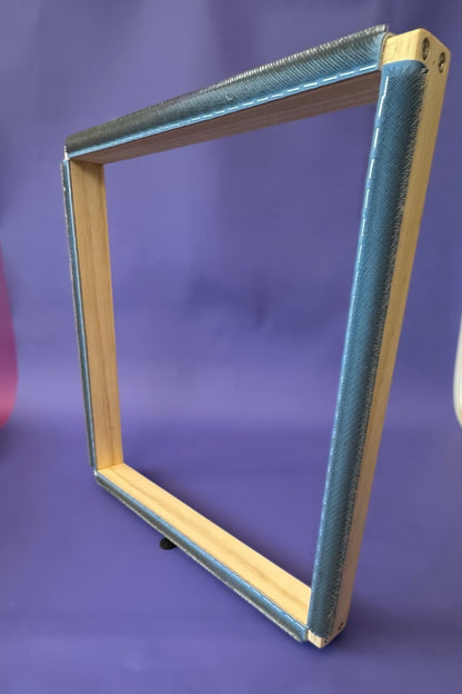 Punch needle frame, 40x40cm in use
