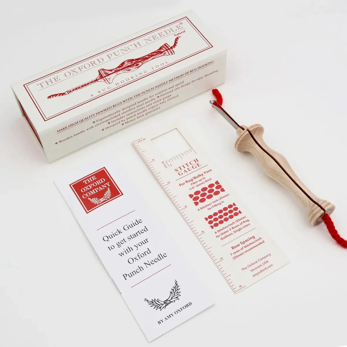 Oxford fine point punch needle, close-up