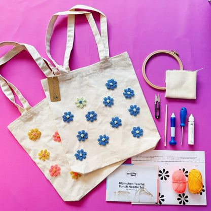 Craftinglove punch needle set with flower design