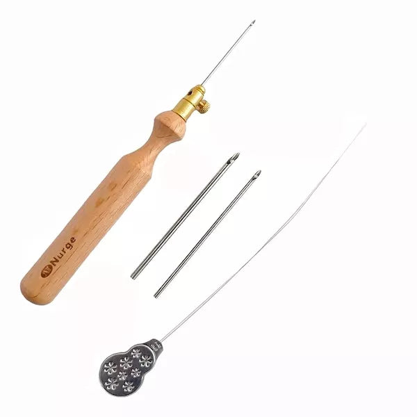 Nurge Punch-Needle-Set, feine Nadeln ausgelegt