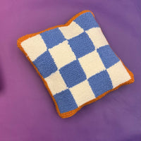 Craftinglove punch needle pillowcase set, Squares design