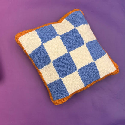 Craftinglove punch needle pillowcase set, Squares design