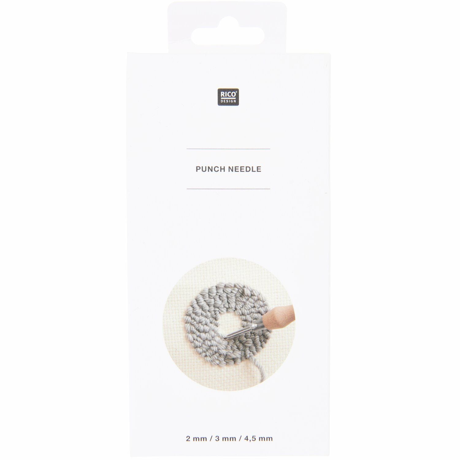 Rico Punch-Needle-Set aus Holz, Nahaufnahme