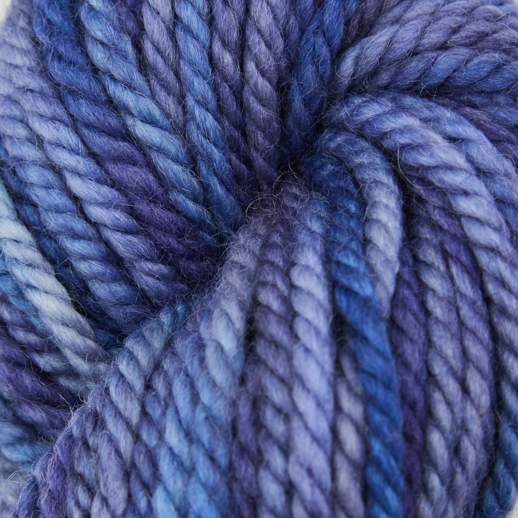 Variegated punch needle rug yarn skein in Blue My Mind, 110g