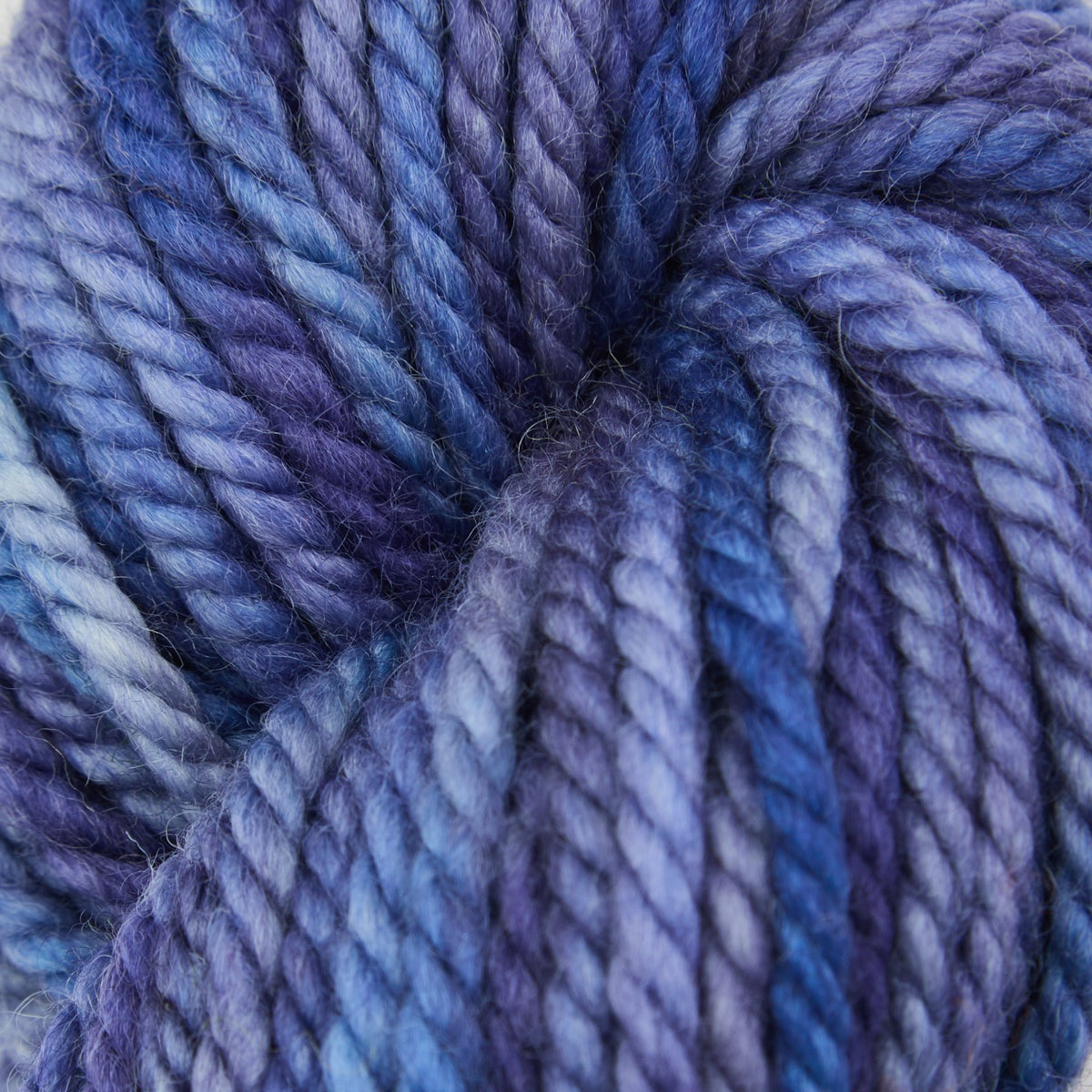 Variegated punch needle rug yarn skein in Blue My Mind, 110g