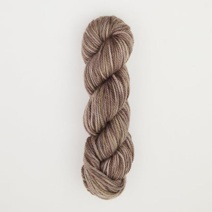 Fine punch needle yarn swatch in Baby Bear variegated colours