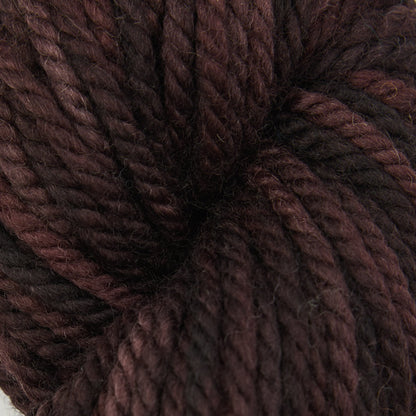 Variegated punch needle rug yarn skein in Black Hollow, 110g