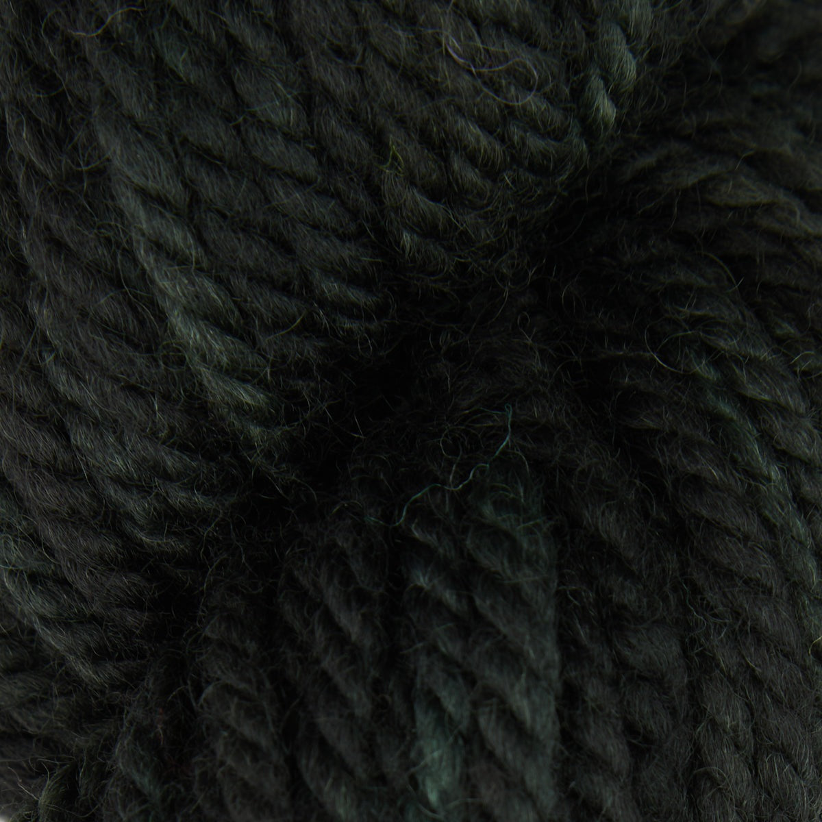 Variegated punch needle rug yarn skein in Black Green Velvet, 110g