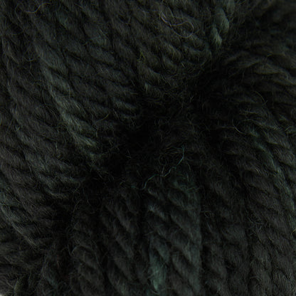 Variegated punch needle rug yarn skein in Black Green Velvet, 110g