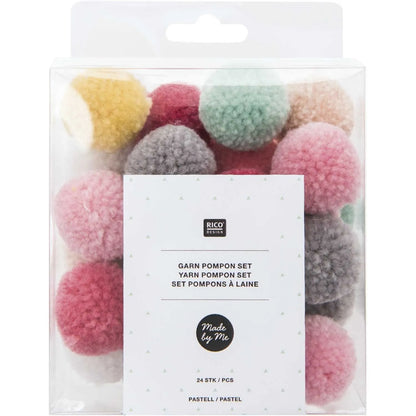 Fertige Pastell-Pompons, 24 Stück von Rico Design