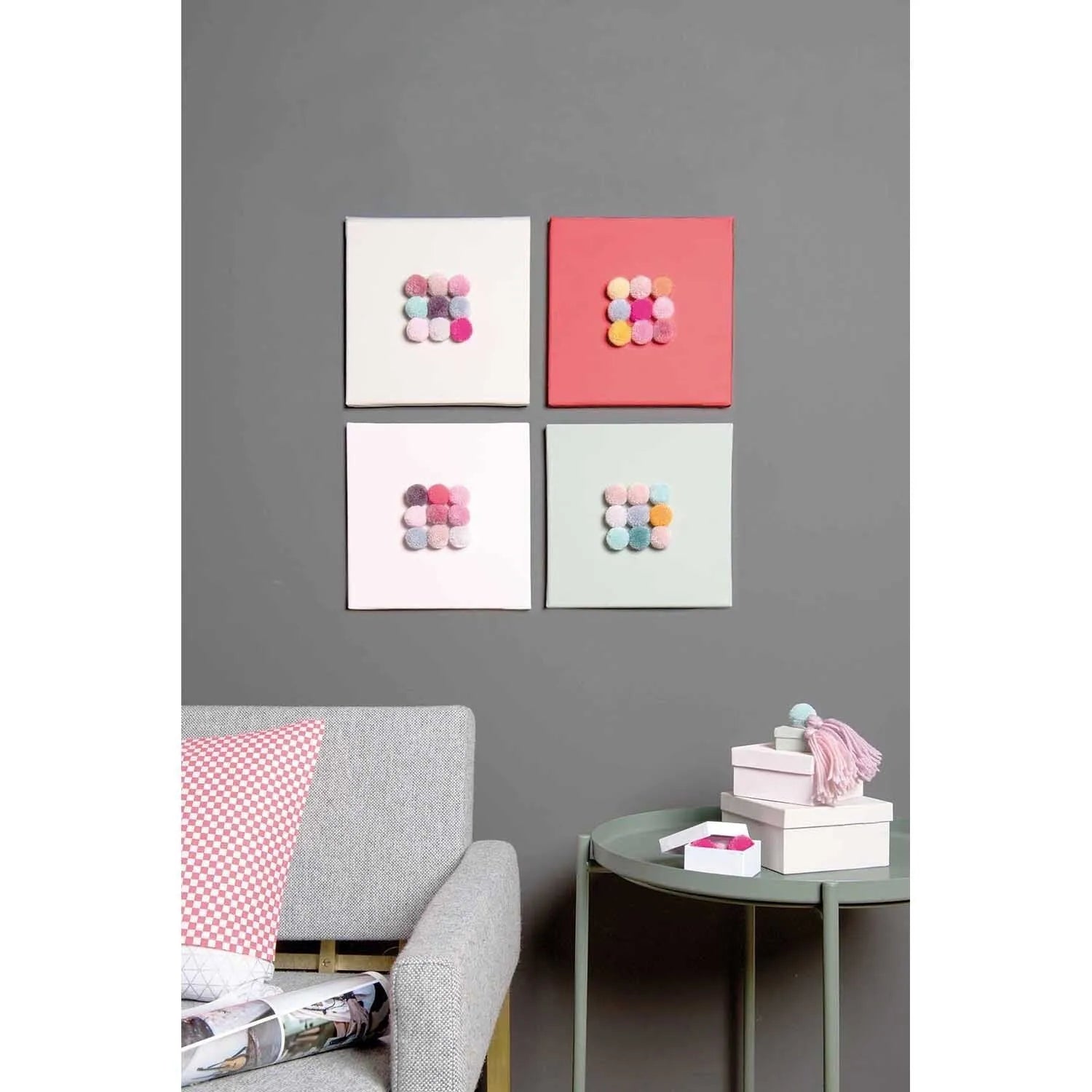 Fertige Pastell-Pompons, 24 Stück von Rico Design