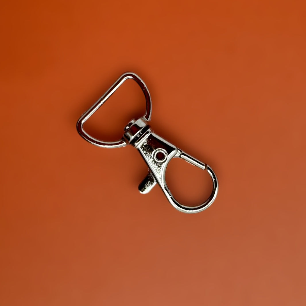 Rotating carabiner in D-shape, 4cm