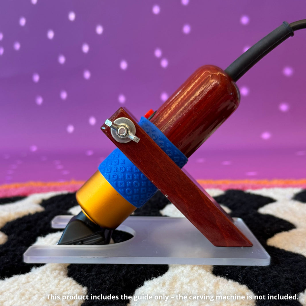 Rug carving machine guide, detail