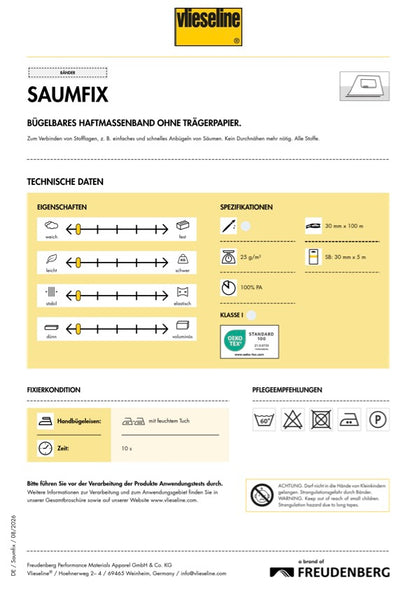 Saumfix T30 - Wundaweb T30 - Vlieseline