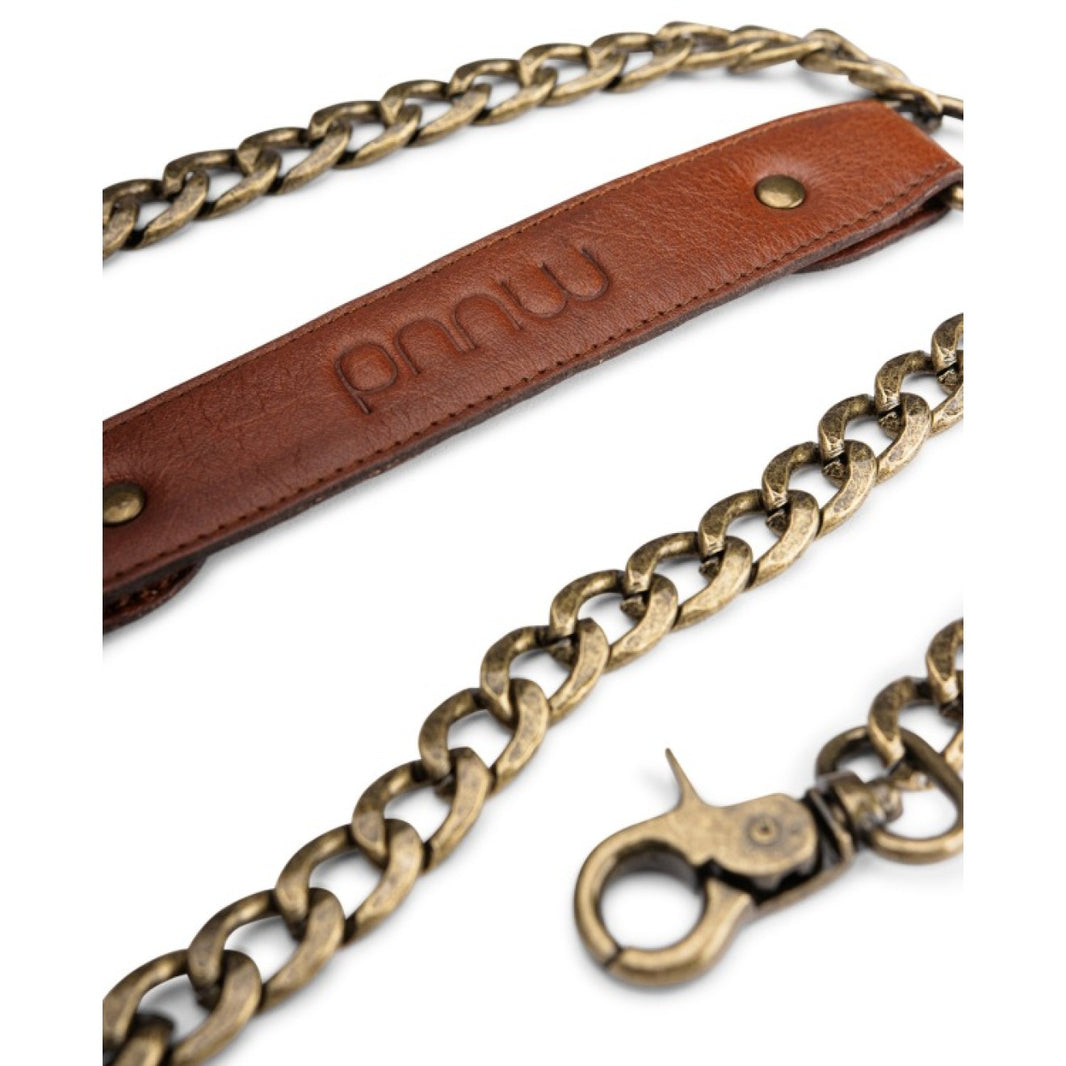 Shoulder strap -  Cala XL - rich brown - Leder und Metal - Muud