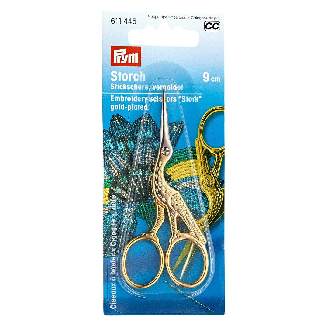 Prym stork embroidery scissors, detail