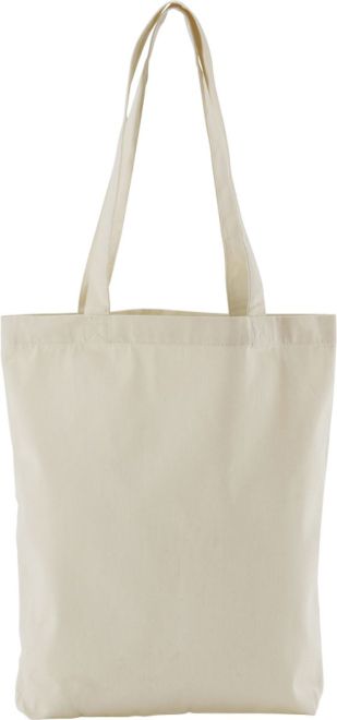 Plain organic cotton tote bag in natural colour