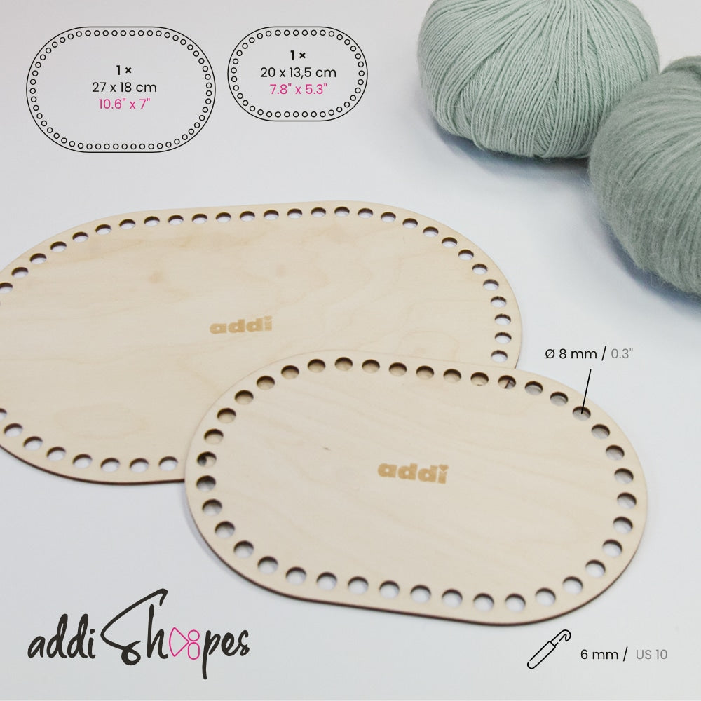 Addi Shapes ovaler Holzboden, Draufsicht