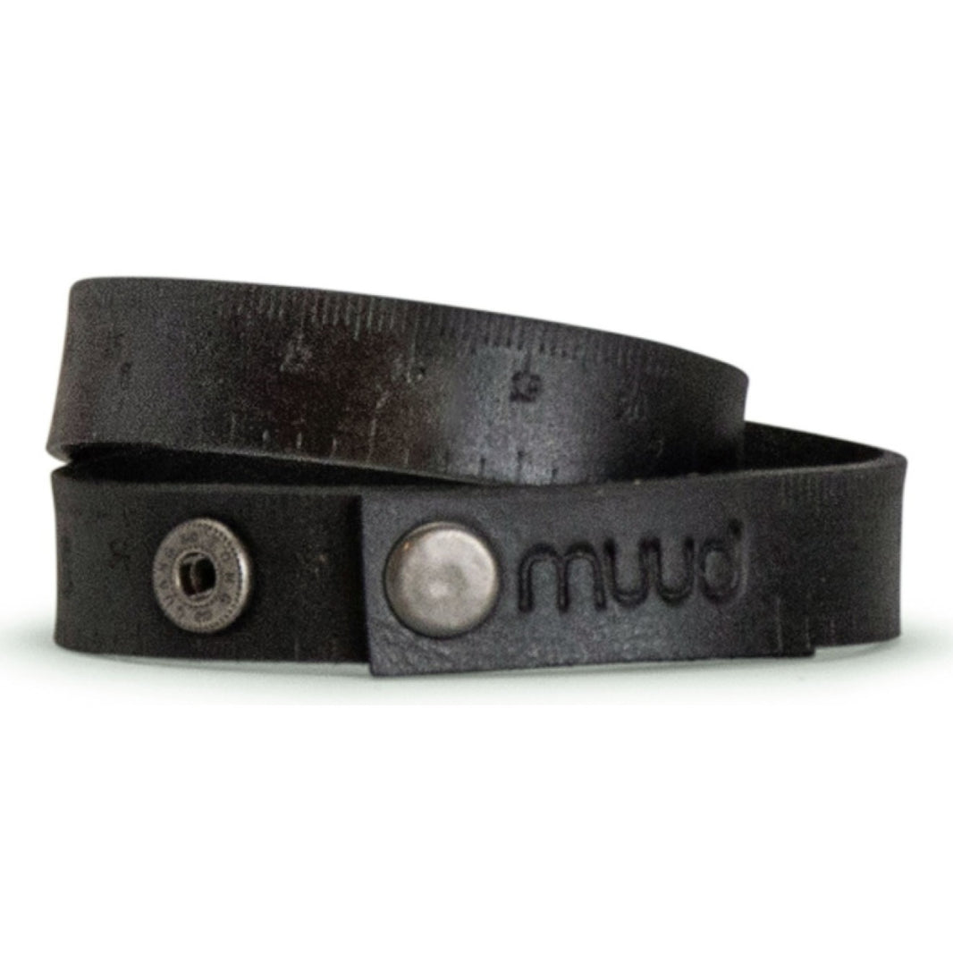 Handgelenk-Wickelmaßband - Leder - Fibi - black - muud
