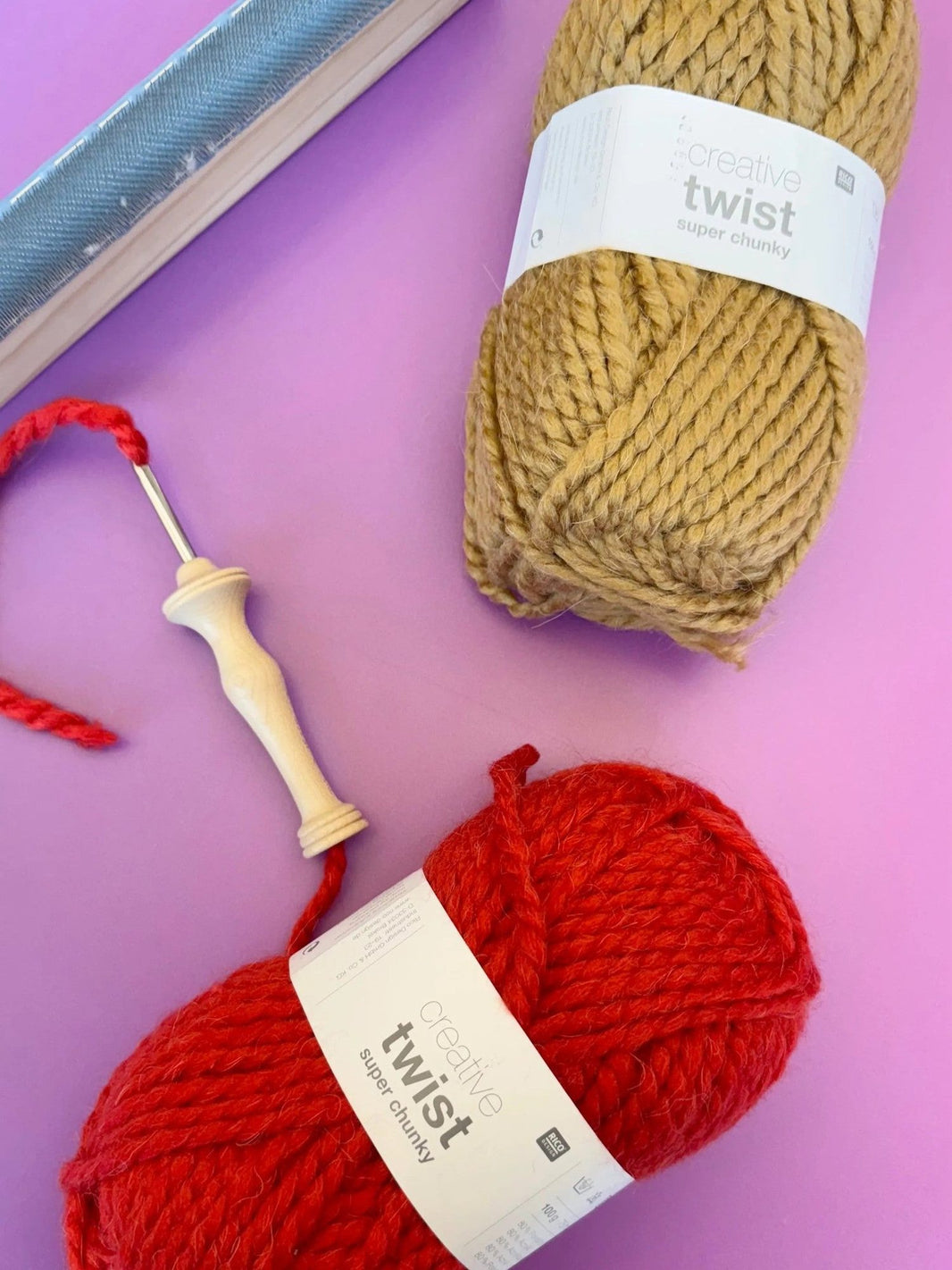 Rico Creative Twist super chunky yarn, skein detail