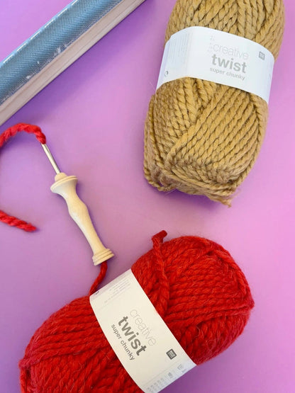 Rico Creative Twist super chunky yarn, skein detail