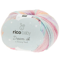 Baby Dream DK Luxusgarn in rosa mix, 50g von Rico Design