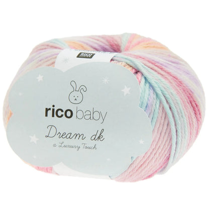 Baby Dream DK Luxusgarn in rosa mix, 50g von Rico Design