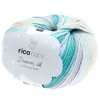 Baby Dream DK luxury yarn in turquoise mix, 50g by Rico Design