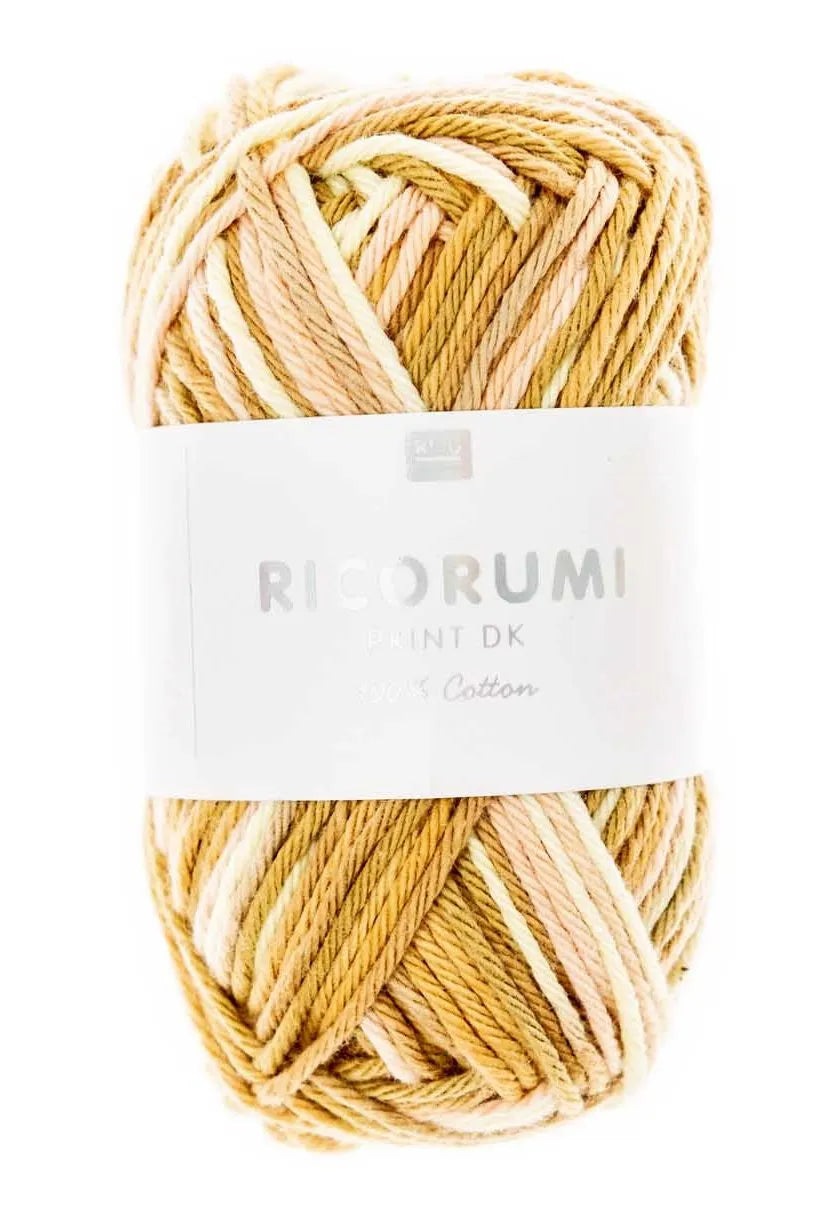 Ricorumi cotton yarn in mustard mix, 25g by Rico Design
