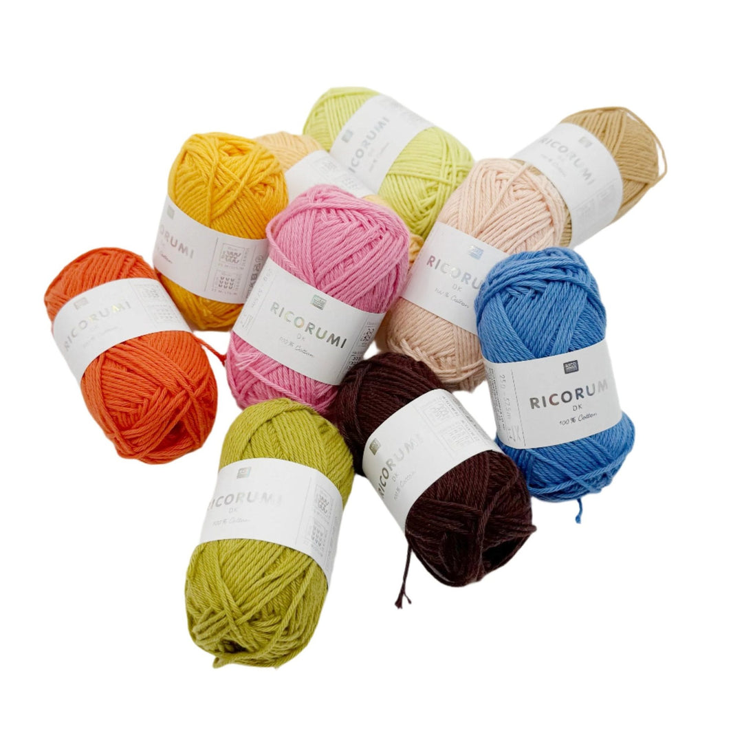 Ricorumi DK cotton yarn in 25g balls, many colours