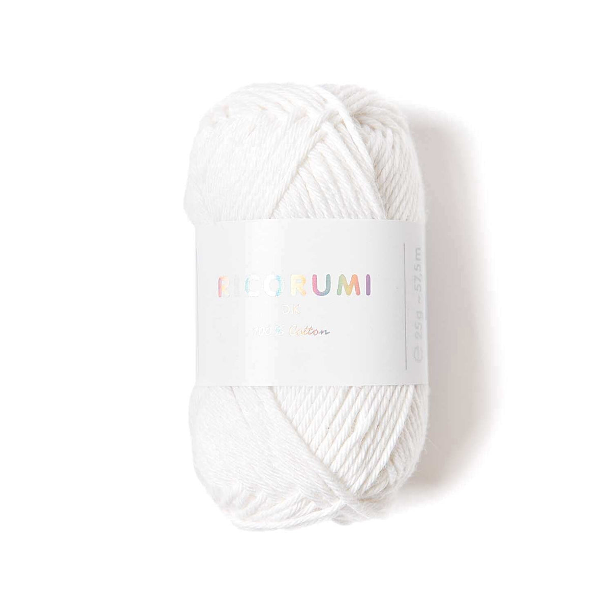 Ricorumi DK cotton yarn, single 25g ball close-up