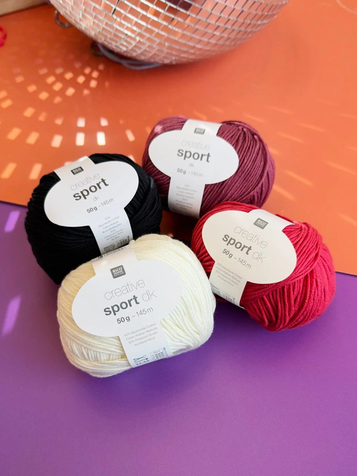 Rico Creative Sport DK yarn, skein detail