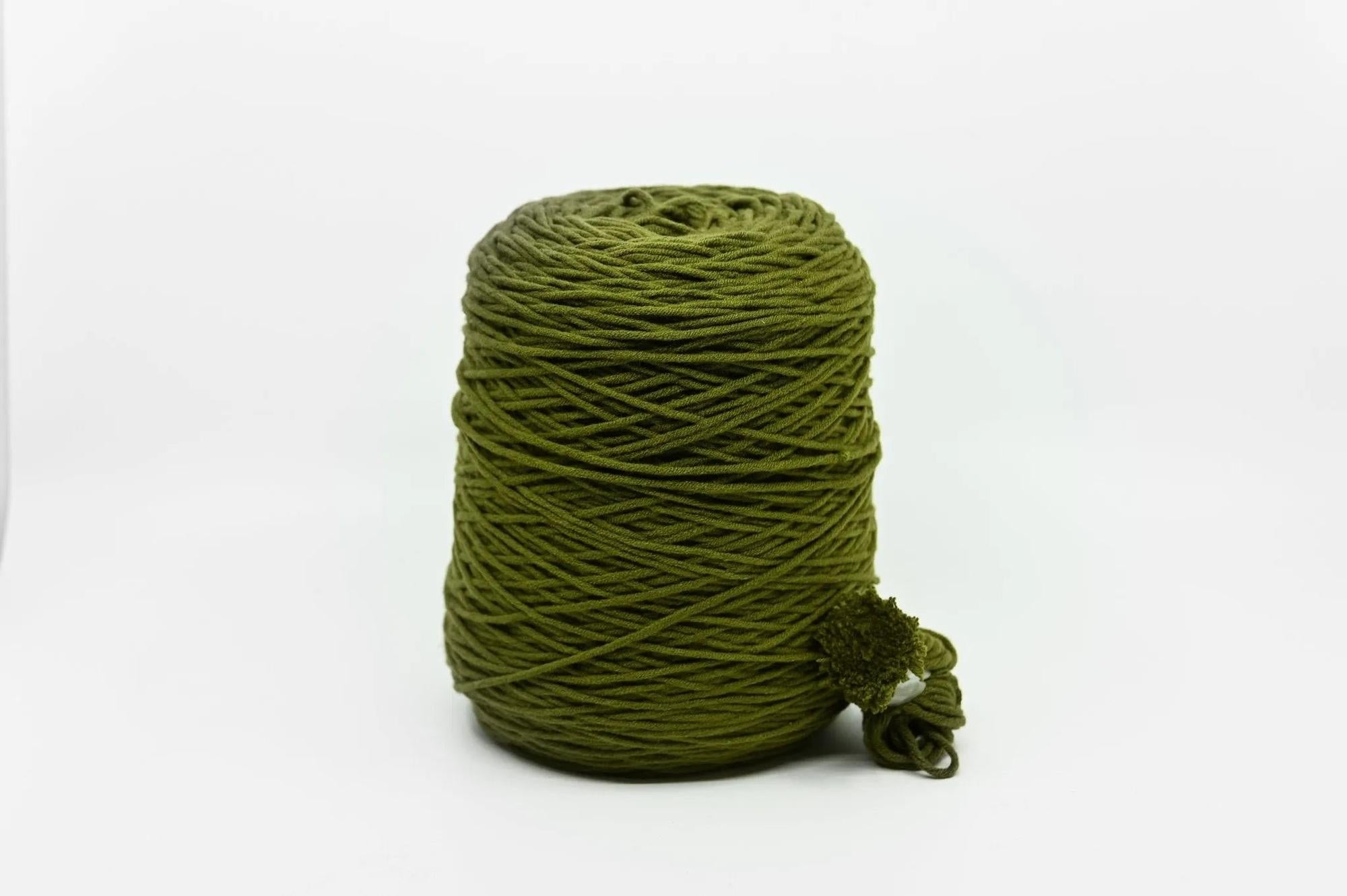 Acrylic tufting yarn on cone, 400g in Olive