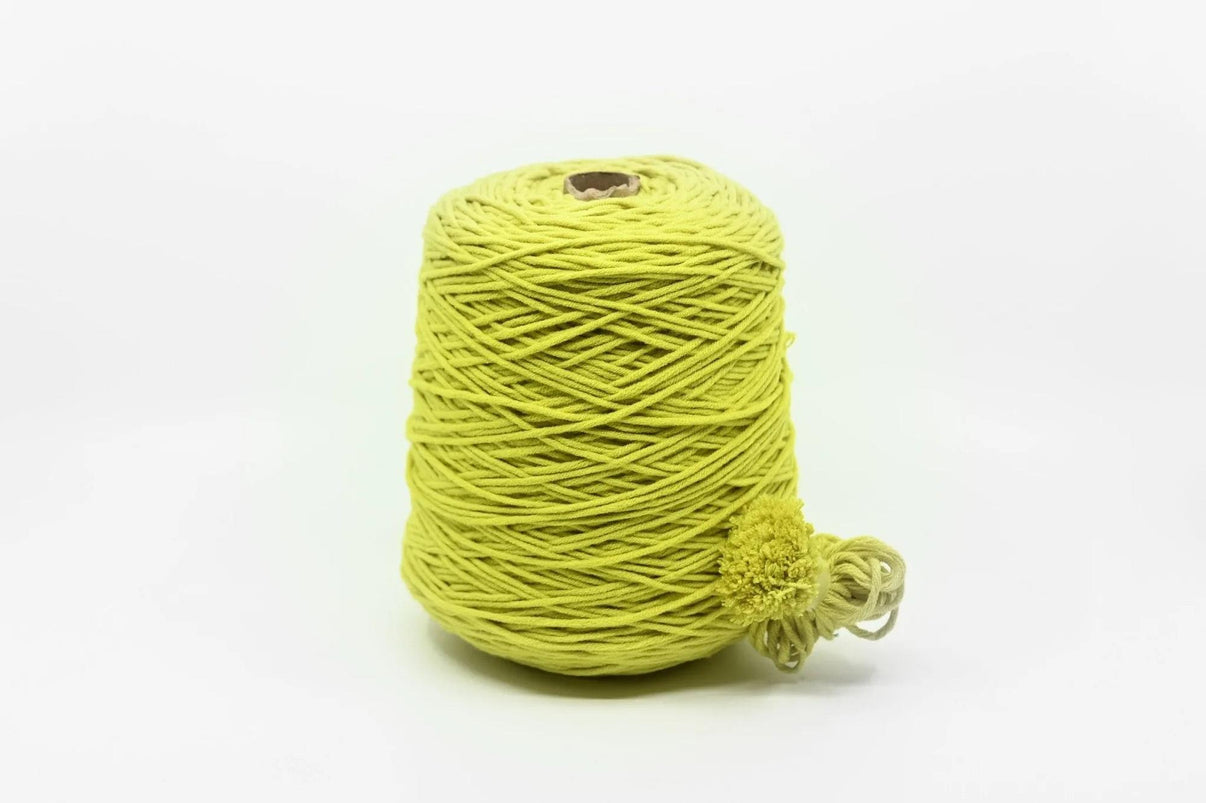 Acrylic tufting yarn on cone, 400g in Atomic Green