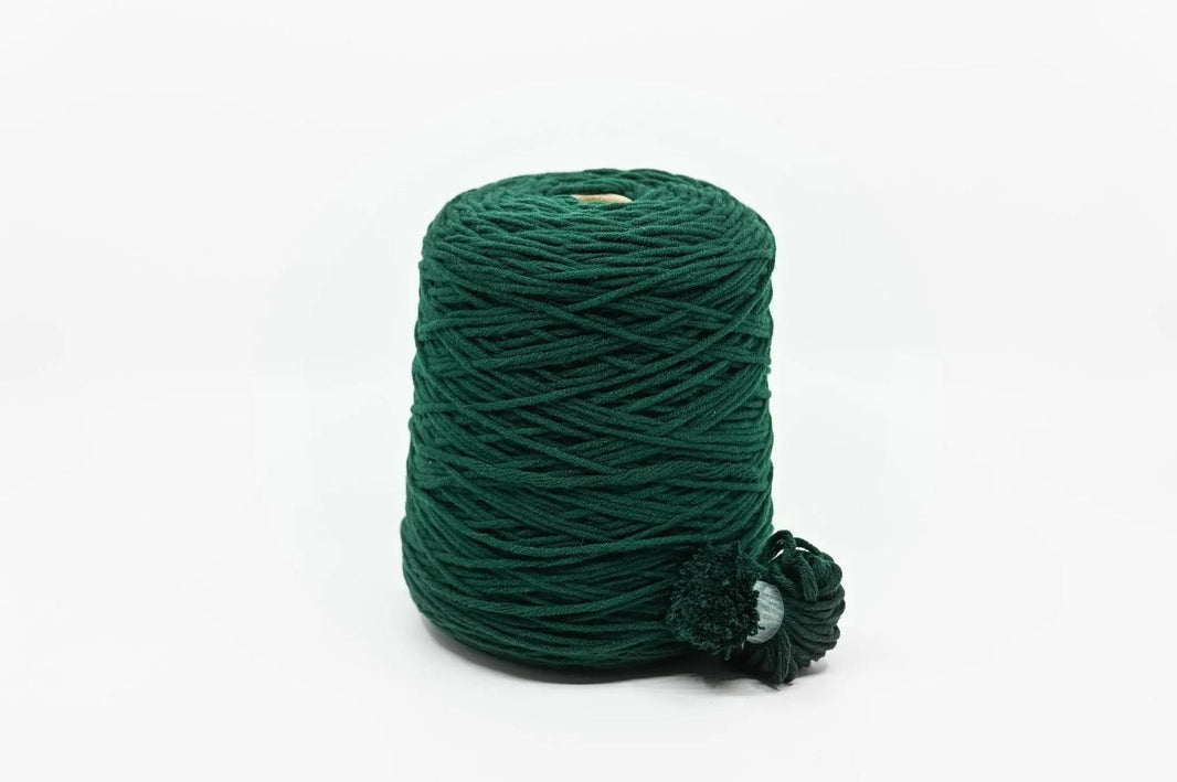 Acrylic tufting yarn on cone, 400g in Deep Green