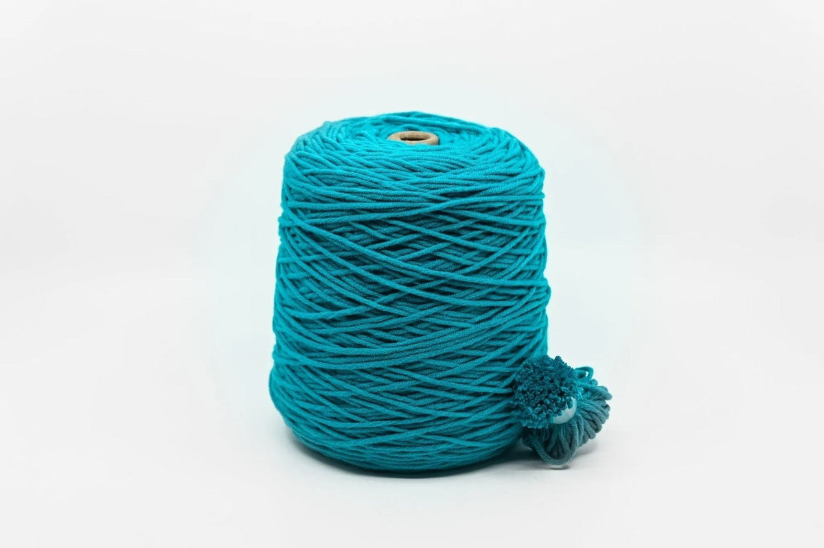 Acrylic tufting yarn on cone, 400g in Turquoise