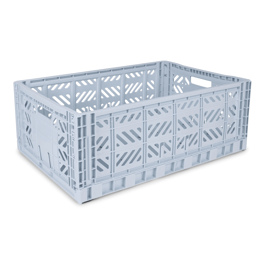Aykasa Maxi foldable crate in Baby Blue with tufting gear