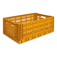 Aykasa Maxi Faltkiste in Mustard mit Tufting-Equipment