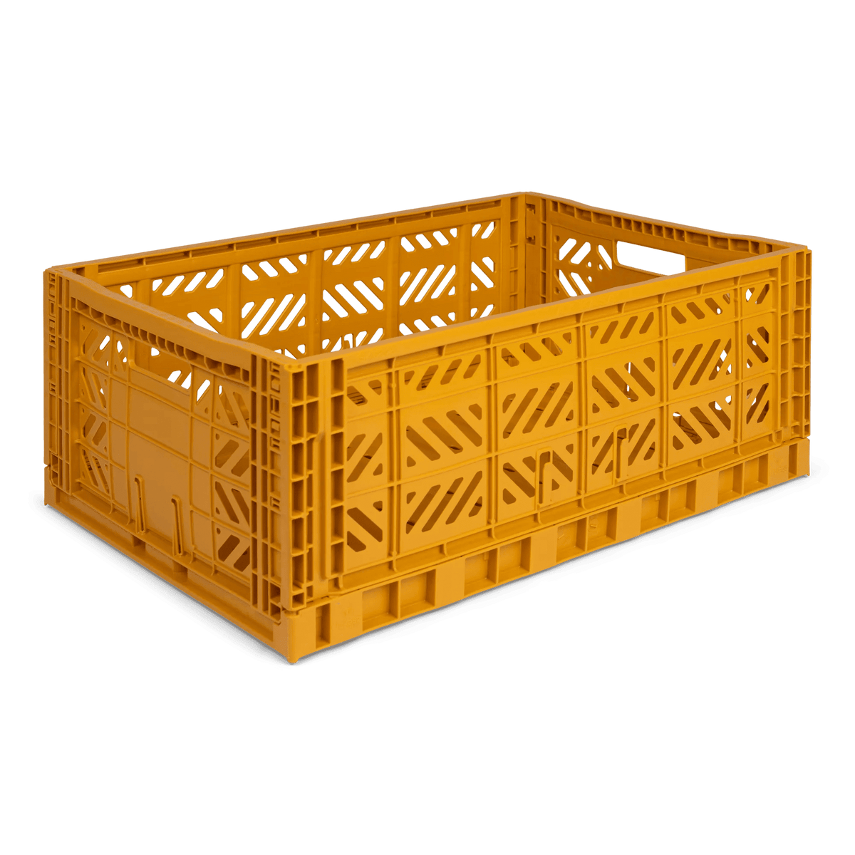 Aykasa Maxi Faltkiste in Mustard mit Tufting-Equipment
