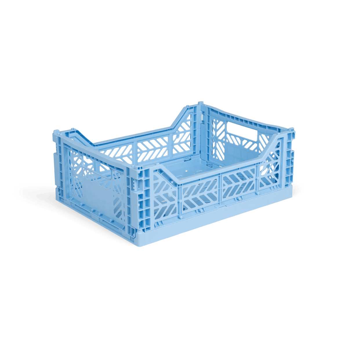 Aykasa Midi foldable crate in Baby Blue, tufting machine size