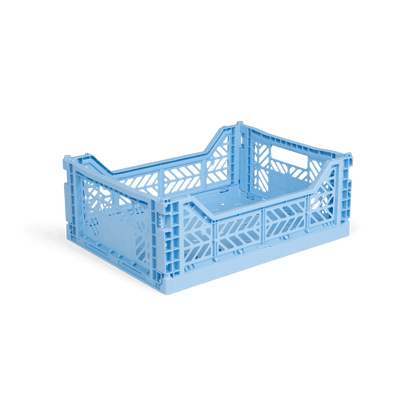Aykasa Midi foldable crate in Baby Blue, tufting machine size