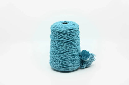 Rugwool NZ tufting yarn, 500g cone in Cyan