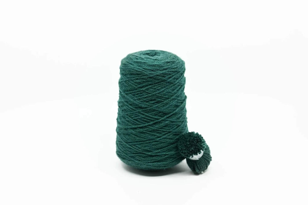 Rugwool NZ tufting yarn, 500g cone in Emerald