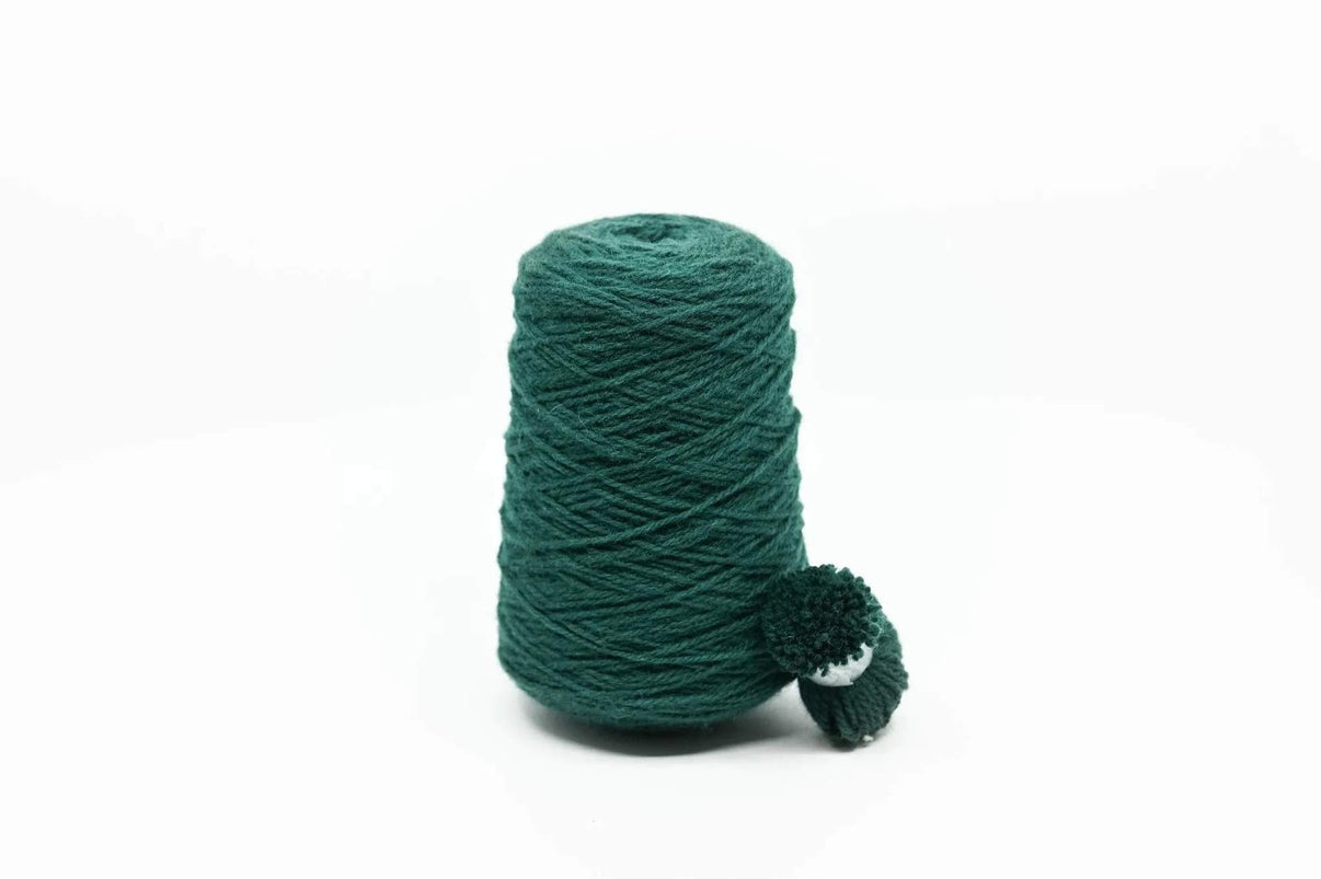 Rugwool NZ tufting yarn, 500g cone in Emerald