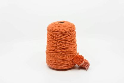 Rugwool NZ tufting yarn, 500g cone in Orange