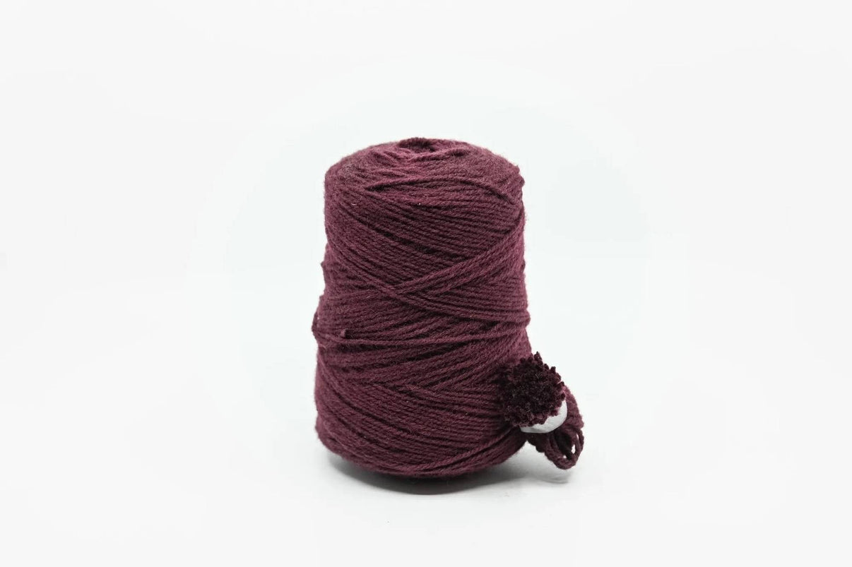Rugwool NZ tufting yarn, 500g cone in Plum
