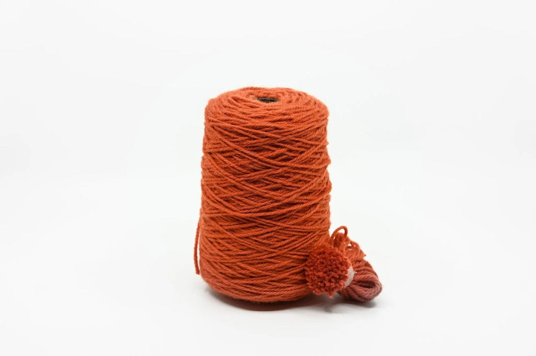 Rugwool NZ tufting yarn, 500g cone in Rust