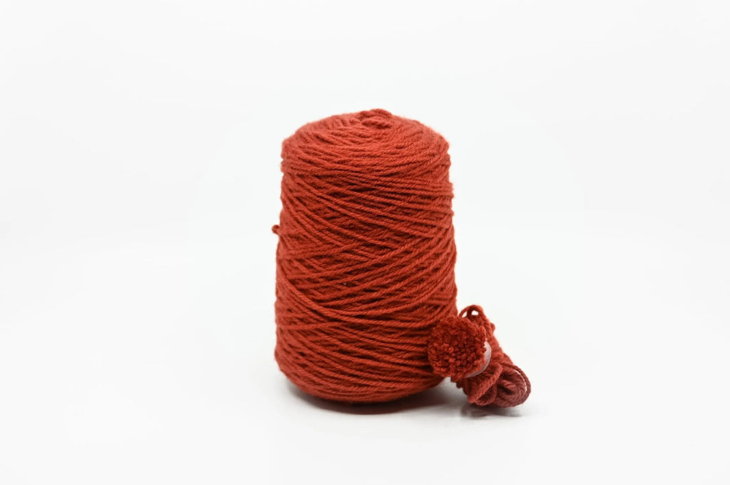 Rugwool NZ tufting yarn, 500g cone in Tomato Sauce