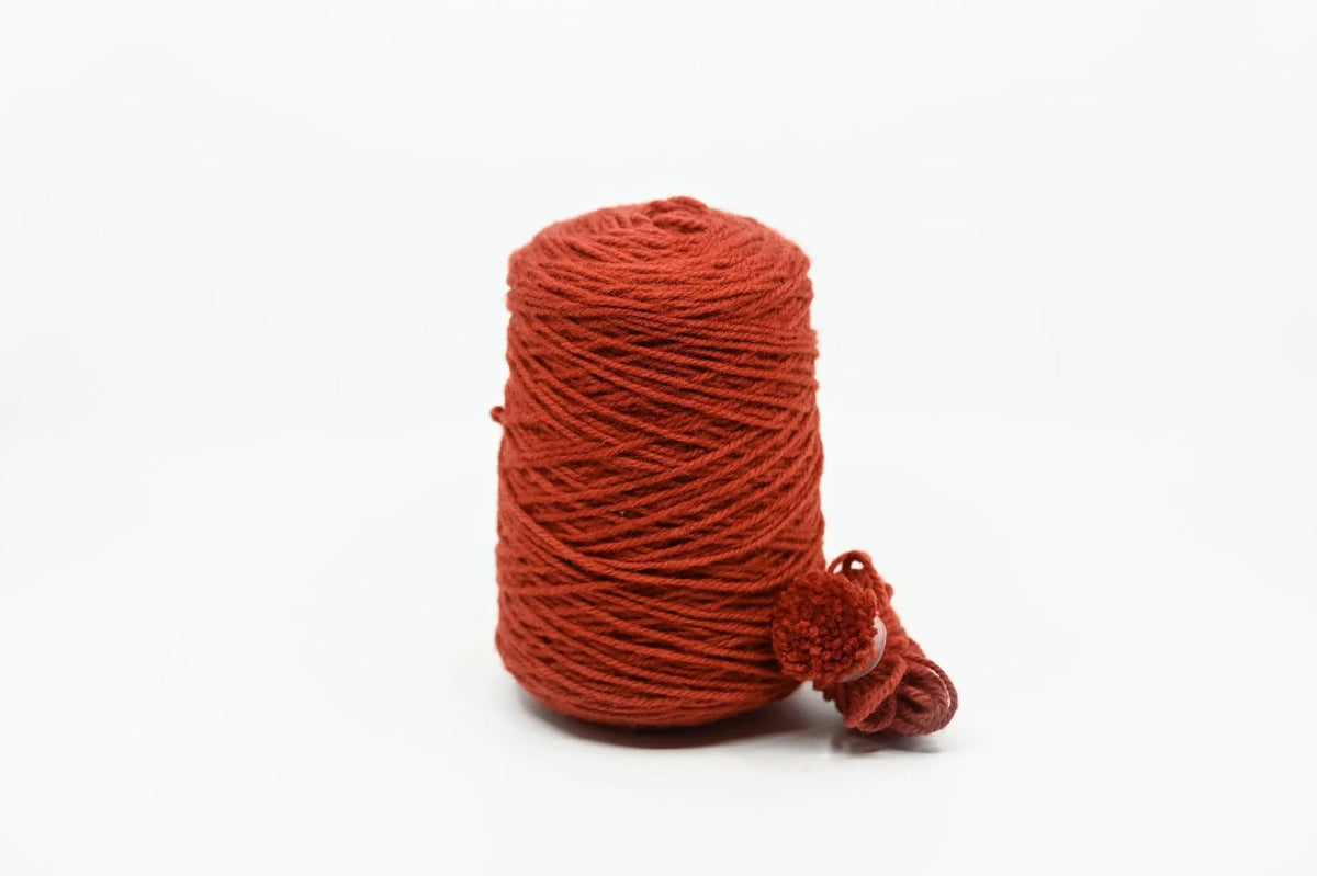 Rugwool NZ tufting yarn, 500g cone in Tomato Sauce